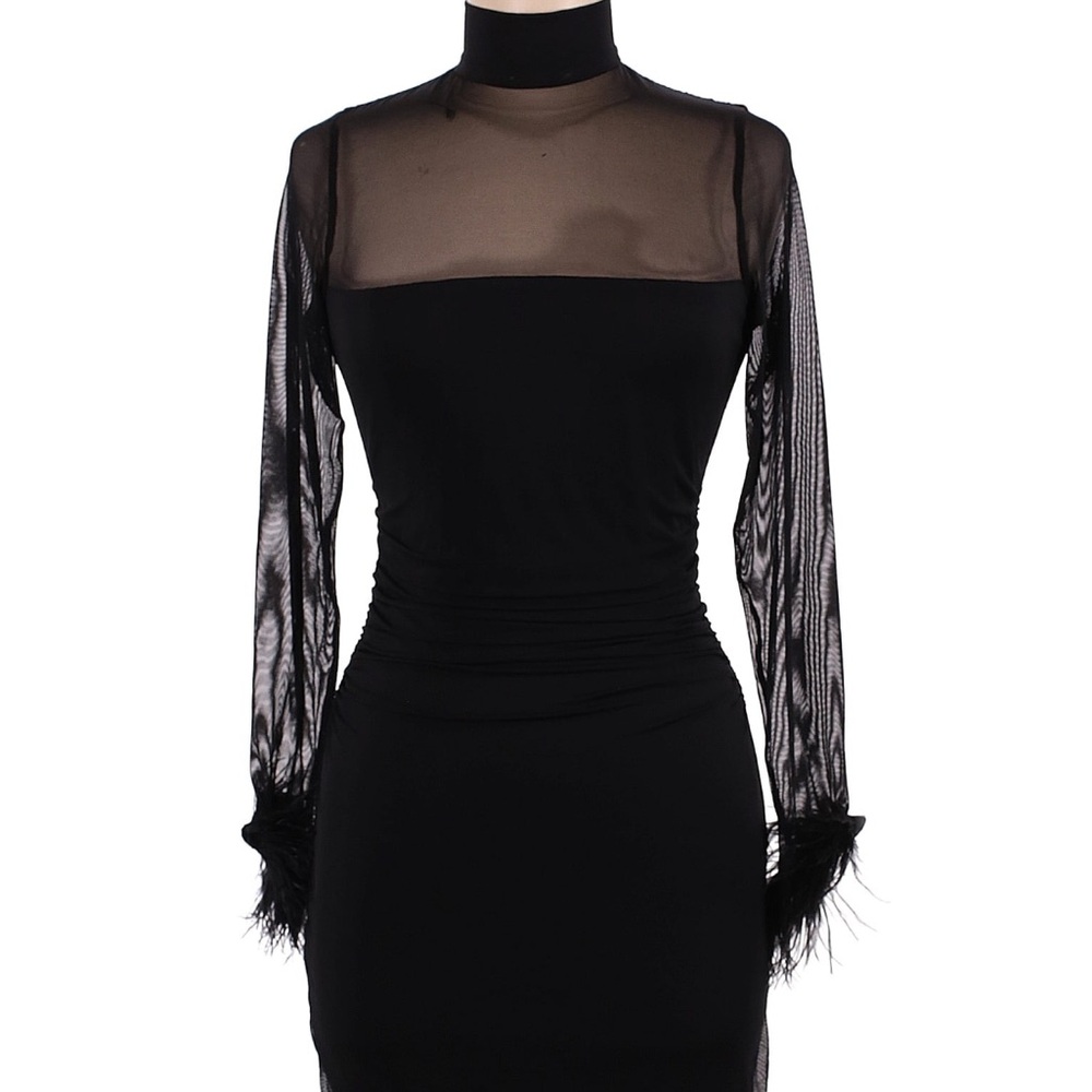 Amanda Uprichard Lil Black Mesh dress Sz M